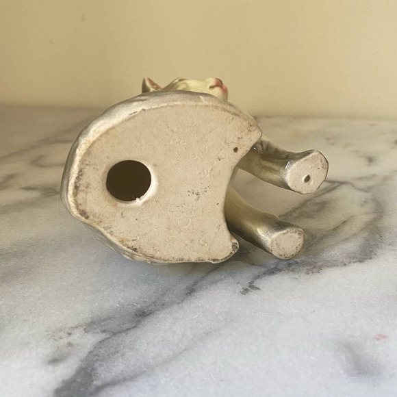 Vintage Fluffy Grey Kitty Cat Porcelain Figurine Statue Amber Eyes Grannycore - Picture 5 of 8